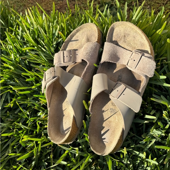 BIRKENSTOCK ARIZONA SPlit sandal leather Suede Grey/ Taupe size 45 - Picture 13 of 14